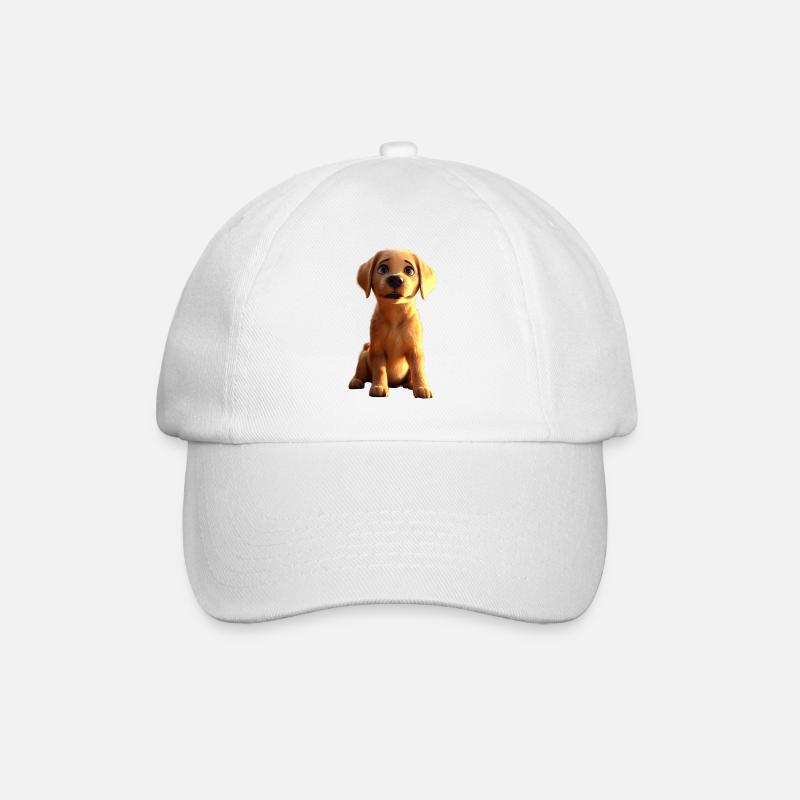 Labrador Retriever Hund Liebe Junge Süße Labradore - Baseballkappe - Weiß/Weiß