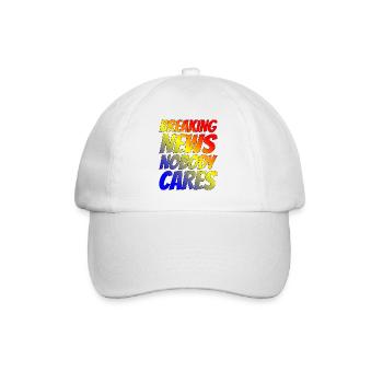 Breaking News, Nobody Cares 24 - Baseballkappe - Weiß/Weiß - Vorne