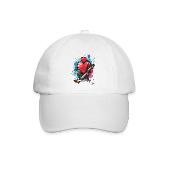 Painter's brushes and hearts for art - Baseball Cap - white/white - Front