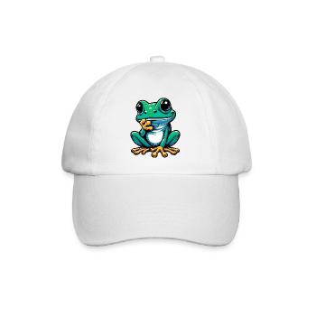 Frosch - Baseballkappe - Weiß/Weiß - Vorne