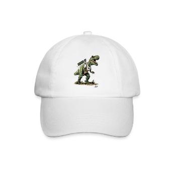 Dinosaure Rex géant : Dino, allez ! - Casquette classique - blanc/blanc - Devant