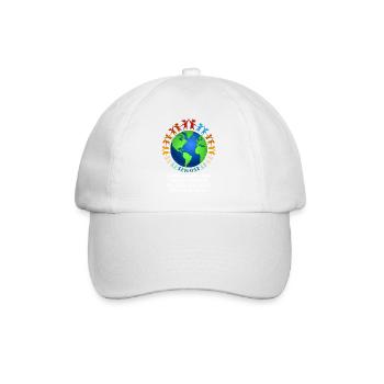 against racism, against the right, against Nazis, love - Baseball Cap - white/white - Front