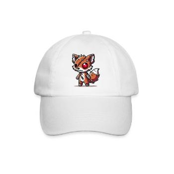 Creepy zombie fox for Halloween fun - Baseball Cap - white/white - Front