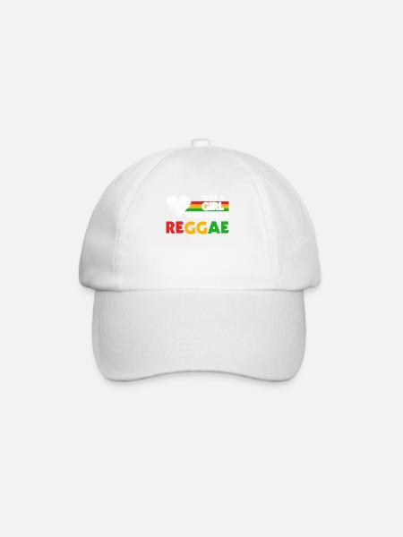 Rastafari Girl, Festival Rasta Jamaïque Reggae - Casquette classique - blanc/blanc