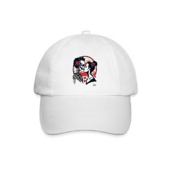 Japanese Geisha And Zombie Kiss Infinite Love - Baseball Cap - white/white - Front