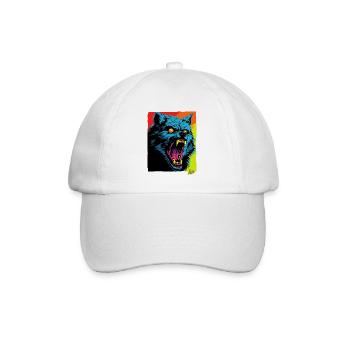 Loup en colère : Rage mordante - Casquette classique - blanc/blanc - Devant