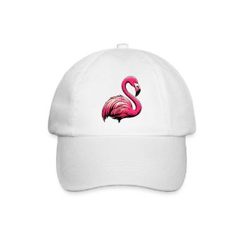 Flamingo - Baseballkappe - Weiß/Weiß - Vorne