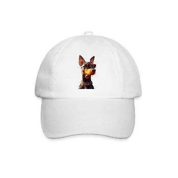 Dobermann Hunde Motiv Wachhund Stolze Dobermänner - Baseballkappe - Weiß/Weiß - Vorne