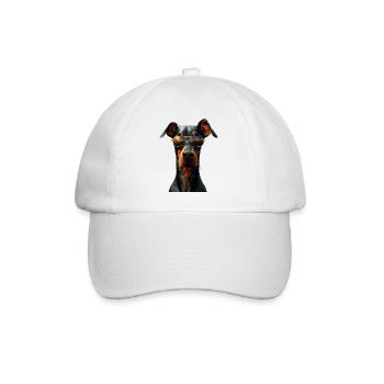 Dobermann Hunde Motiv Wachhund Stolze Dobermänner - Baseballkappe - Weiß/Weiß - Vorne