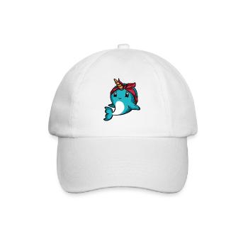 Narwhal Bandana TShirt Funny Narwhale Sea Creature - Baseball Cap - white/white - Front