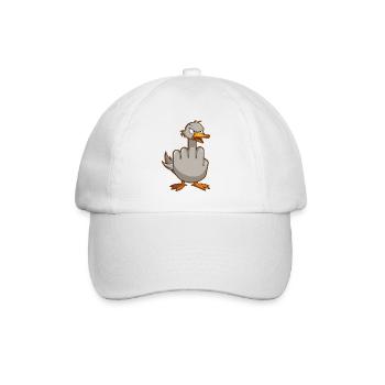 Ultimativ-lustiges Möwen Outfit! Perfekt und Nerds - Baseballkappe - Weiß/Weiß - Vorne