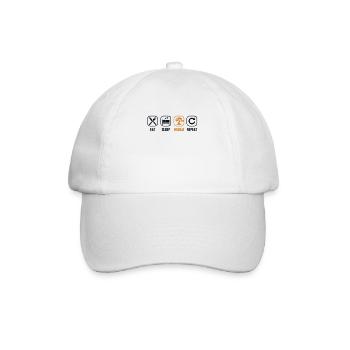 Eat Sleep Bonsai Repeat Penjing Indoor Bonsai - Baseball Cap - white/white - Front