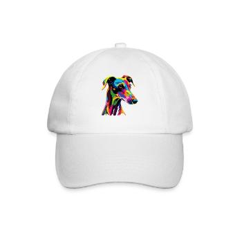 Lévrier Chiens Couleurs Colorées Pop Art Chien Lévrier - Casquette classique - blanc/blanc - Devant