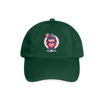 kawaii süßer Shogun Samurai mit Herz und Liebe - Baseballkappe - Flaschengrün - Vorne