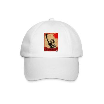Révolution de la nature et femme aux fleurs - Casquette classique - blanc/blanc - Devant
