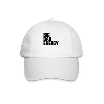 Big Dad Energy Lustige Big Dad Energy zum Vatertag - Baseballkappe - Weiß/Weiß - Vorne