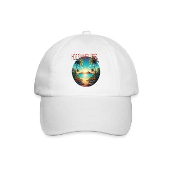 hot summer vibes - Baseballkappe - Weiß/Weiß - Vorne