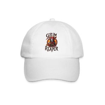 SKULL, GRIM REAPER - Baseball Cap - white/white - Front