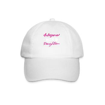 Father's Day Gift "Awesome Like My Daughter" - Baseball Cap - white/white - Front