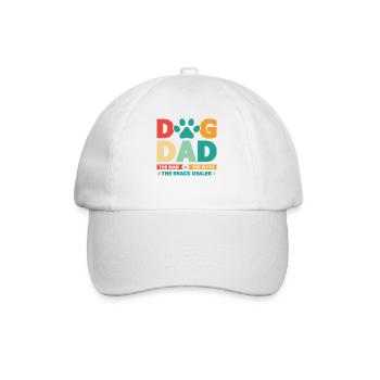 Vintage Dog Dad Dog Lover Animal Lovers Dog - Baseball Cap - white/white - Front