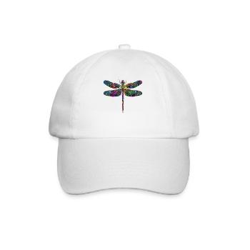 Dragonfly Dragonfly Colorful Wings Cute Dragonflies - Baseball Cap - white/white - Front