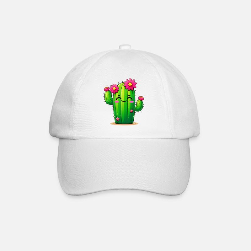 Kaktus - Baseballkappe - Weiß/Weiß
