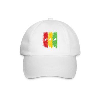 Rastafari Music Vibes Only Rasta Jamaica Reggae - Baseball Cap - white/white - Front