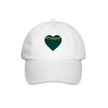 Vintage Baseball Heart - Baseball Cap - white/white - Front