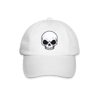 tête de crâne - Casquette classique - blanc/blanc - Devant