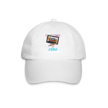 80s Retro Costume Outfit Theme Party Gift - Baseball Cap - white/white - Front