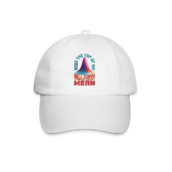 Avoid Top Of The Bell Curve, Everyone Is Mean 2 - Baseballkappe - Weiß/Weiß - Vorne