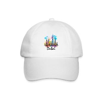 Dubai Skyline Arab Emirates - Baseballkappe - Weiß/Weiß - Vorne