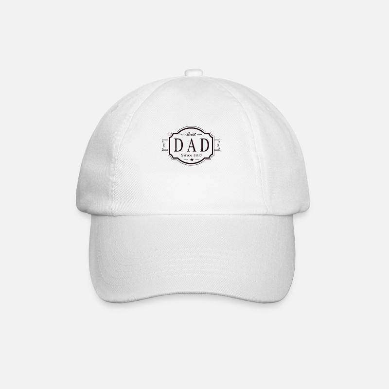 Bester Papa seit 2017 - Baseballkappe - Weiß/Weiß