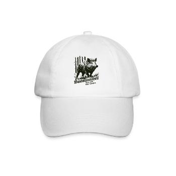 Waidmannsheil Jagen heißt Natur bewahren - Wildsau - Baseballkappe - Weiß/Weiß - Vorne