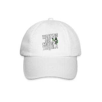 Warning May Contain Tequila 18 - Baseball Cap - white/white - Front