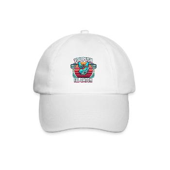 You Push I'll Catch 12 - Baseball Cap - white/white - Front