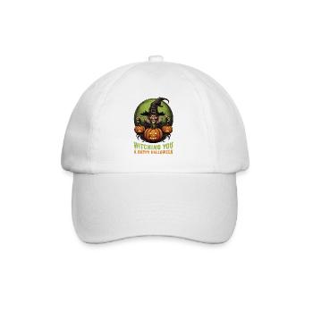 Happy Halloween Party Witch Pumpkins Jack O'Lantern - Baseball Cap - white/white - Front