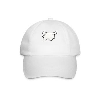 Spooky Ghost Halloween Costume Disguise - Baseball Cap - white/white - Front