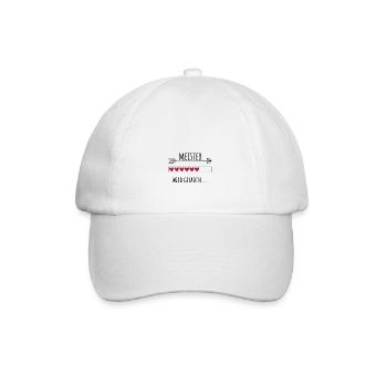 Meister Personalisierter Beruf Mädchen - Baseballkappe - Weiß/Weiß - Vorne