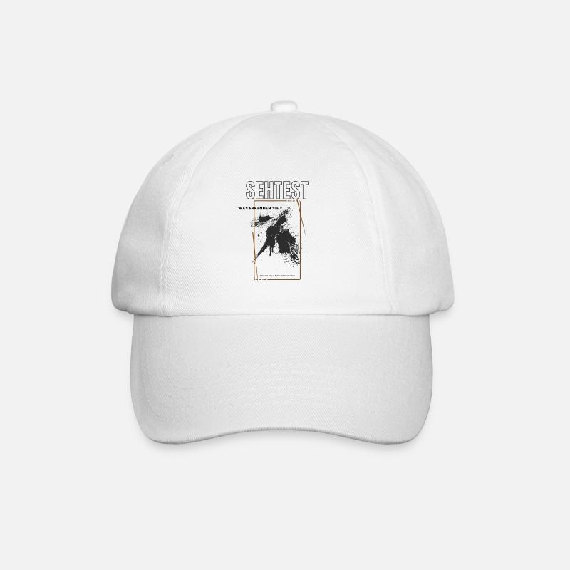 Sehtest - Baseballkappe - Weiß/Weiß
