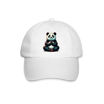 Panda - Baseballkappe - Weiß/Weiß - Vorne