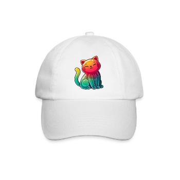 Cat - Baseball Cap - white/white - Front