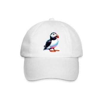 Papageitaucher - Baseballkappe - Weiß/Weiß - Vorne