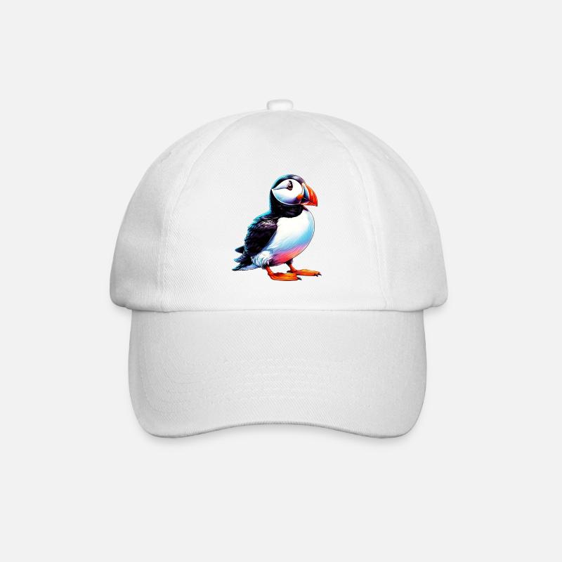 Papageitaucher - Baseballkappe - Weiß/Weiß