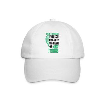 Drôle de joueur de tennis raquette je parle - Casquette classique - blanc/blanc - Devant