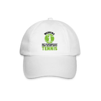 Avertissement de raquette de joueur de tennis drôle - Casquette classique - blanc/blanc - Devant