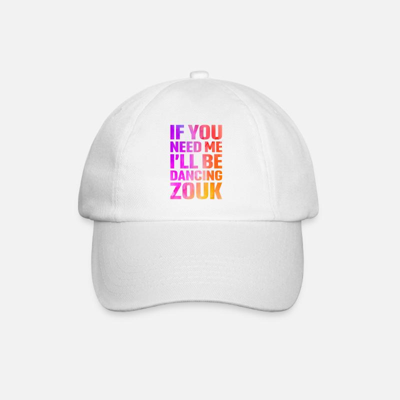 Witziger Zouk Tänzer Spruch - Baseballkappe - Weiß/Weiß