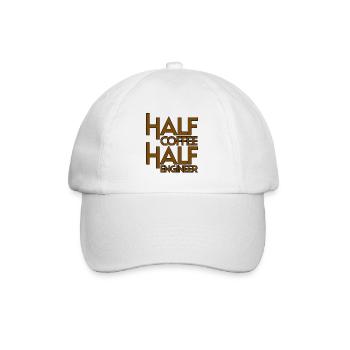 Half Coffee Half Engineer 3 - Baseball Cap - white/white - Front