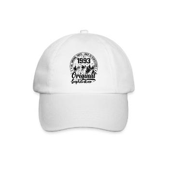 1993 September Original 31 Year Anniversary Gift - Baseball Cap - white/white - Front