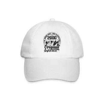 2000 September Original 24 Year Old Birthday Gift - Baseball Cap - white/white - Front